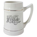 24 oz. Natural Stein Mug with Gold Bands